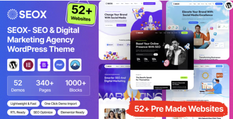 SEOX - SEO & Digital Marketing Agency WordPress Theme 1 SEOX - SEO & Digital Marketing Agency WordPress Theme