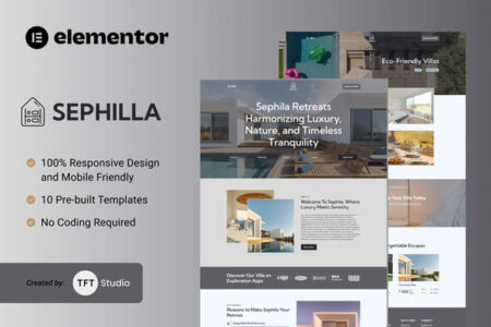 Sephilla Premier Villa Showcase Elementor Template Kit