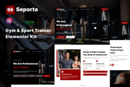 Seporta Gym & Sport Trainer Elementor Kit