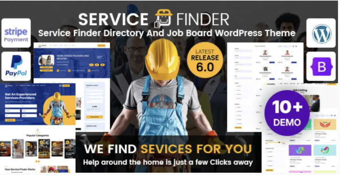 Service Finder Pro - Directory and Job Board WordPress Theme 1 Service Finder Pro WordPress Theme