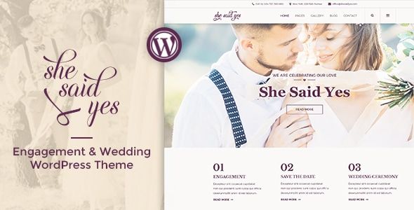 SheSaidYes - Engagement & Wedding WordPress Theme 1 She Said Yes Engagement & Wedding WordPress Theme