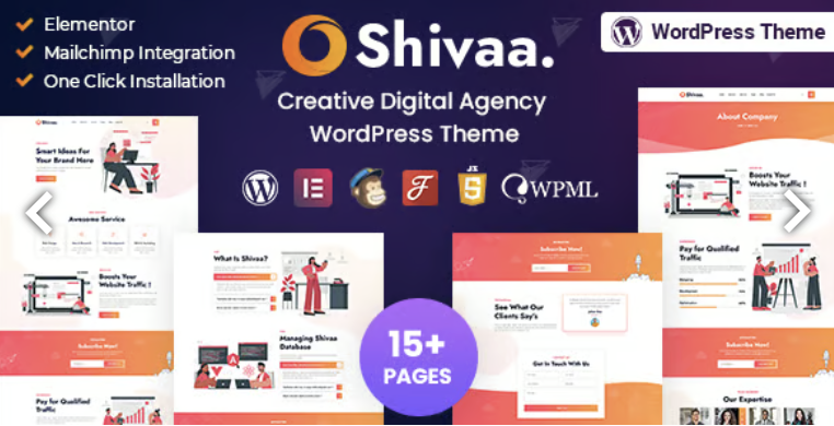 Shivaa - Multipurpose Agency Business WordPress Theme 1 Shivaa - Multipurpose Agency Business WordPress Theme