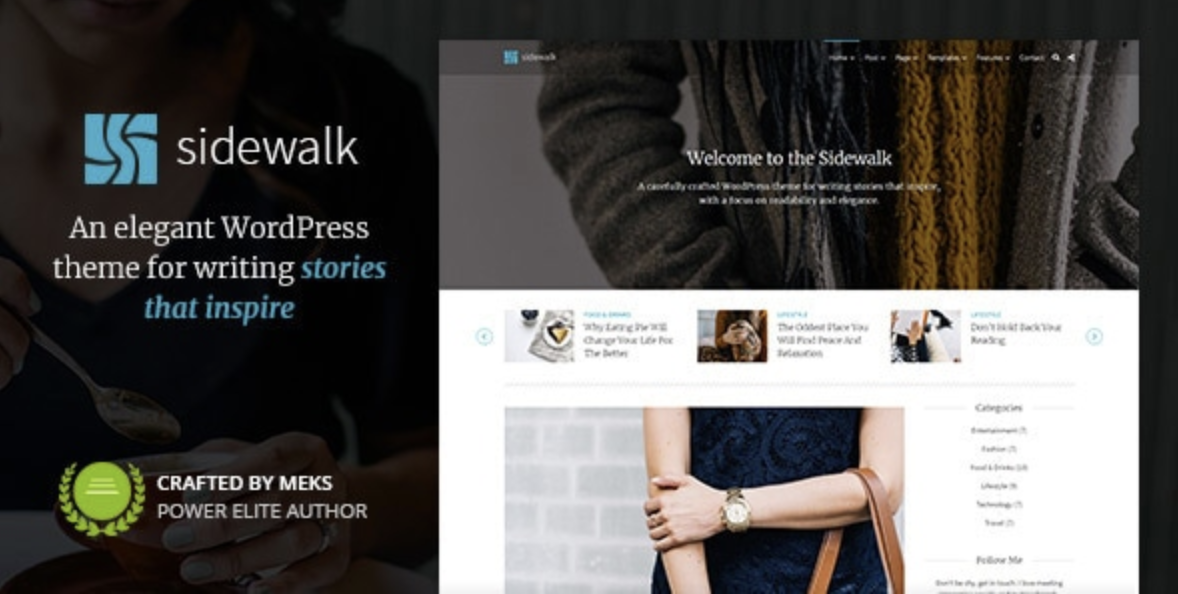 Sidewalk - Elegant Personal Blog WordPress Theme 1 Sidewalk Elegant Personal Blog WordPress Theme