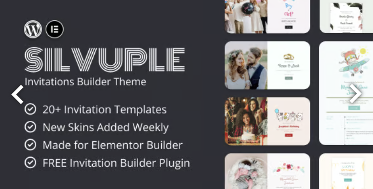 Silvuple – Online Invitation Maker Theme 1 Silvuple Invitations Builder Theme for WordPress