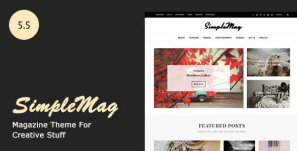Simple Mag Magazine theme for creative stuff