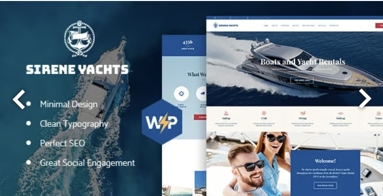 Sirene | Yacht Charter Services & Boat Rental WordPress Theme 1 Sirene Yachts WordPress Theme