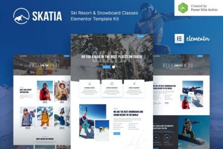 Skatia Ski Resort & Snowboard Classes Elementor Template Kit