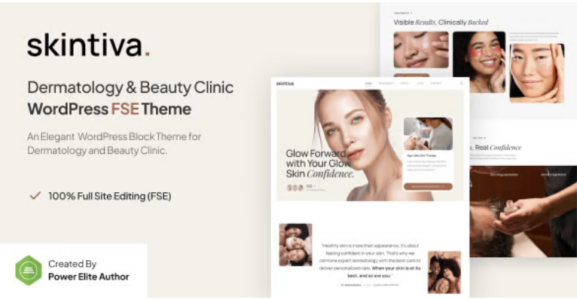 Skintiva Dermatology & Beauty Clinic WordPress FSE Theme