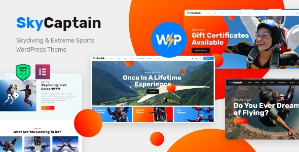 SkyCaptain | Skydiving & Extreme Sports WordPress Theme 1 Sky Captain WordPress Theme