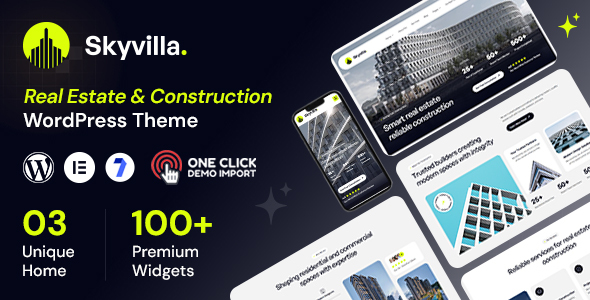 Skyvilla - Real Estate & Construction Group WordPress Theme 1 Skyvilla Real Estate & Construction WordPress Theme
