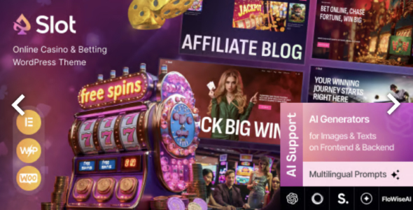 Slot Online Casino & Betting WordPress Theme