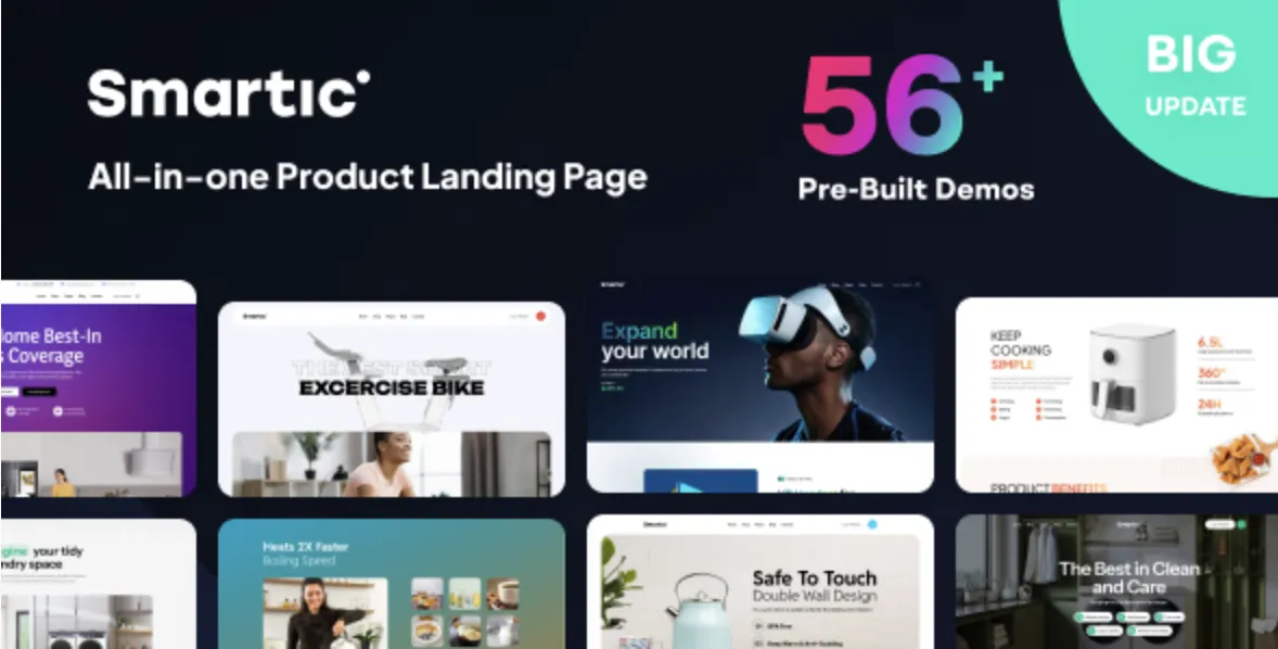 Smartic Pro – Product Landing Page WooCommerce Theme 1 Smartic Pro WordPress Theme