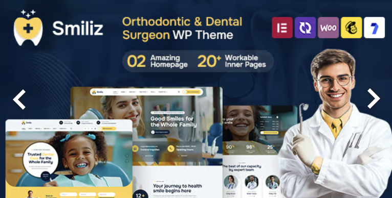 Smiliz - Orthodontics & Dental Surgeon WordPress Theme 1 Smiliz Orthodontics & Dental Surgeon WordPress Theme