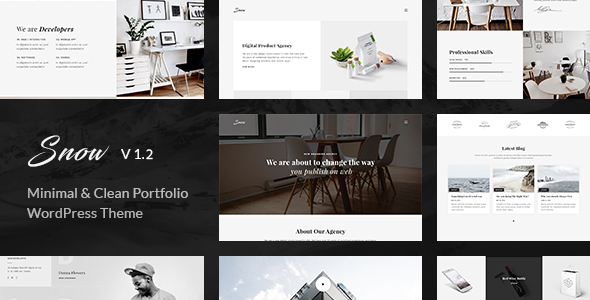 Snow | Minimal & Clean WordPress Portfolio Theme 1 Snow WordPress Portfolio Theme