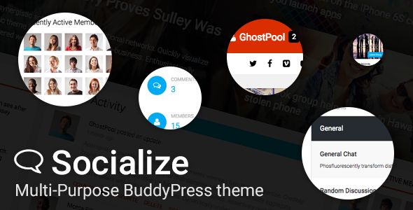 Socialize: Multi-Purpose BuddyPress Theme 1 Socialize Multi-Purpose Buddy Press Theme