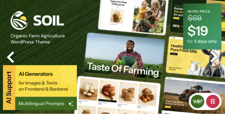 Soil - Organic Farm Agriculture WordPress Theme 1 Soil - Organic Farm Agriculture WordPress Theme