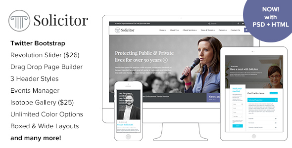 Solicitor - Law Business Responsive WordPress Theme 1 Solicitor - Law Business Responsive WordPress Theme