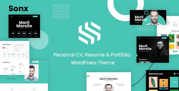 Sonx - Personal Resume and Portfolio WordPress Theme 1 Sonx - Personal Resume and Portfolio WordPress Theme