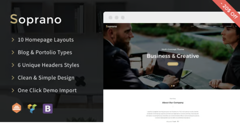 Soprano - Clean Multi-Concept WordPress Theme 1 Soprano WordPress Theme
