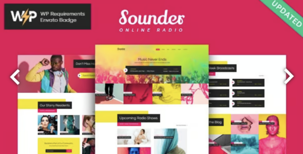 Sounder Online Radio WordPress Theme