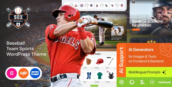 Sox - Baseball Team Sports WordPress Theme 1 Sox - Baseball Team Sports WordPress Theme