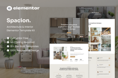Spacion Architecture & Interior Elementor Template Kit