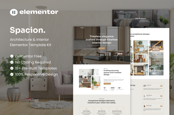 Spacion Architecture & Interior Elementor Template Kit