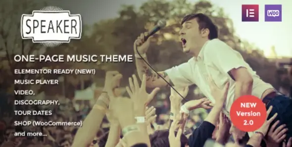 Speaker Pro – One-Page Music WordPress Theme