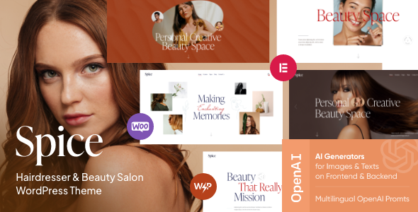 Spice - Beauty & Hair Salon WordPress Theme 1 Spice - Beauty & Hair Salon WordPress Theme