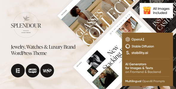 Splendour - Jewelry & Watches WordPress Theme 1 Splendour Jewelry Watches Luxury Brand WordPress Theme