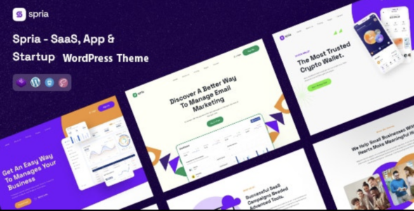 Spria SaaS, App & Startup WordPress Theme