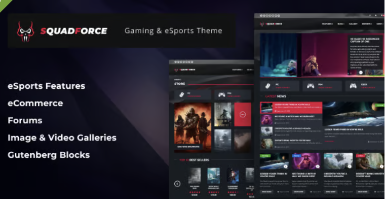 SquadForce - eSports Gaming WordPress Theme (formerly Good Games) 1 Squad Force eSports Gaming WordPress Theme