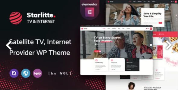 Starlitte TV & Internet Provider WordPress Theme