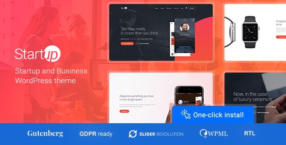 Startup Company - WordPress Theme for Business & Technology 1 Startup Company WordPress Theme