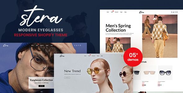 Stera - Modern EyeGlasses Responsive Shopify Theme 1 Stera Modern Eyeglasses Responsive Shopify Theme