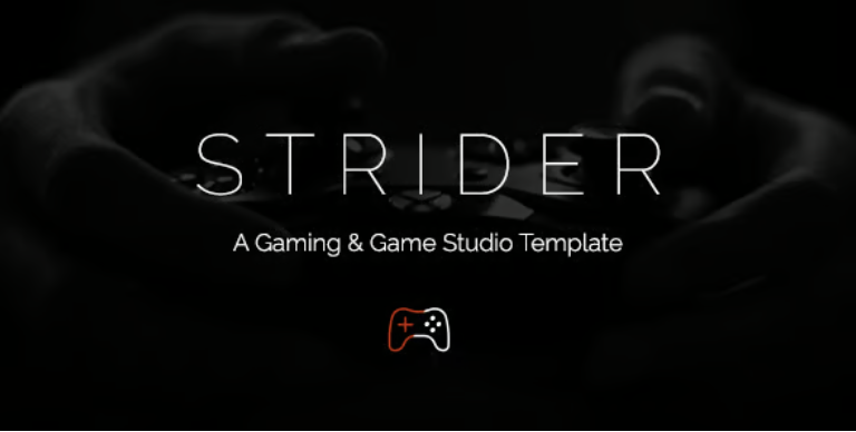 Strider - A Gaming and Game Studio Template (HTML) 1 Strider WordPress Theme