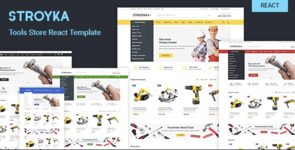 Stroyka – Tools Store React eCommerce Template 1 Stroyka Tools Store React Template