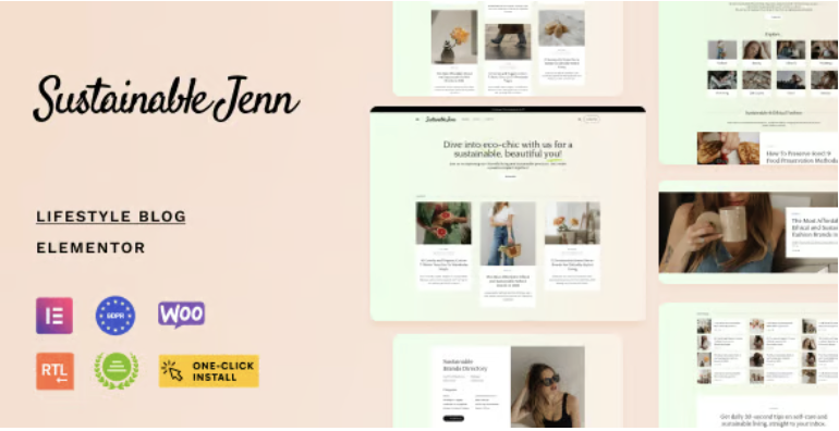 Sustainable Jenn - Eco Lifestyle Blog WordPress Theme 1 Sustainable Jenn Eco Lifestyle Blog WordPress Theme