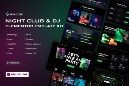 Swagger Night Club & DJ Elementor Template Kit
