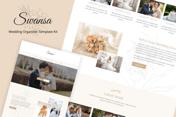 Swansa Wedding Elementor Template Kit