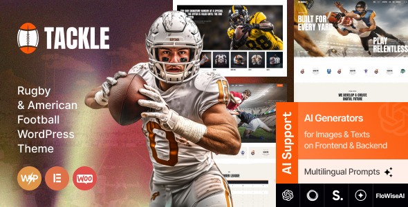 Tackle - Rugby & American Football WordPress Theme 1 Tackle Rugby & American Football WordPress Theme
