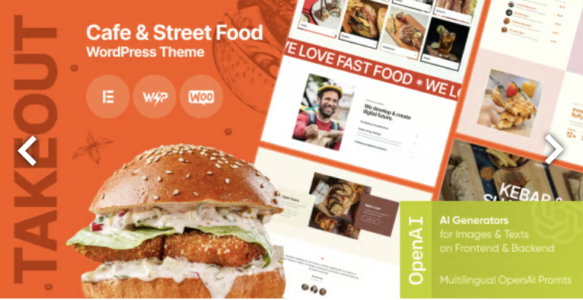 Takeout - Fast Food Delivery Cafe WordPress Theme