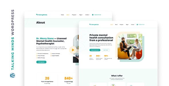 Talking Minds - Psychotherapist WordPress Theme 1 Talking Minds - Psychotherapist WordPress Theme