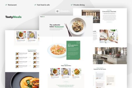 Tasty Meals Restaurant & Cafe Elementor Pro Template Kit