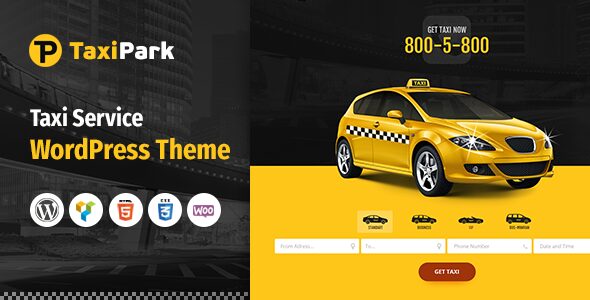 TaxiPark - Taxi Cab Service Company WordPress Theme 1 Taxi Park Taxi Cab Service WordPress Theme