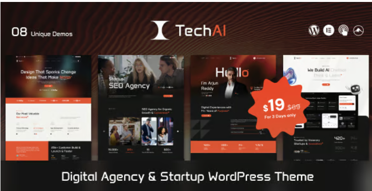 Tech Ai - Startup & IT Agency WordPress Theme 1 Tech Ai WordPress Theme