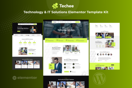 Techee Technology & IT Solutions Elementor Template Kit