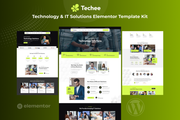 Techee Technology & IT Solutions Elementor Template Kit