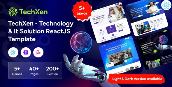 TechXen - It Services Solution & Technology ReactJs Template 1 Tech Xen - It Services Solution & Technology React Js Template