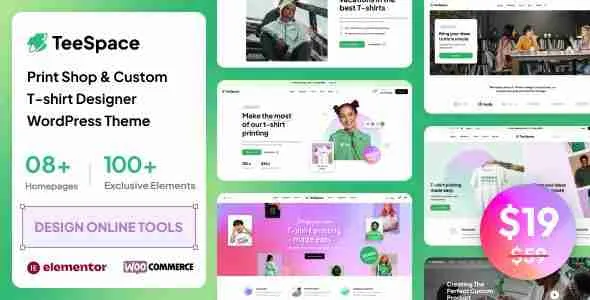 TeeSpace - Print Shop & Custom T-shirt Designer WordPress theme 1 Tee Space Print Shop & Custom T-shirt Designer WordPress Theme